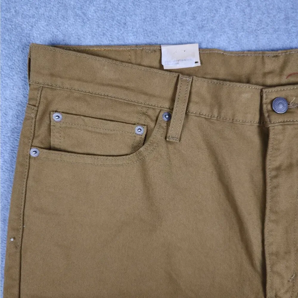 NWT Levi's 511 Mens Size 40 Tan Cut Off Slim Shorts